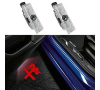 Door Lights Logo Projector Puddle Lights Ultra-Bright Welcome Step Light,Never Fade Puddle Lights Compatible with Alfa Romeo Giulia 952 Stelvio 949 Tonale Giulietta Accessories (Red Logo)