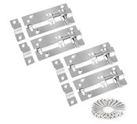 Door Lock, 304 Stainless Steel Bolt Locks, Silver Doorlock Latch Slide Bolts Lock with Screws, Doors Bolt use for Bathroom Gate Shed Garden Toilet (3inch x 4)