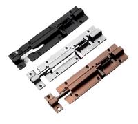 Door Lock Bolt 10Pc 3/4/5 Inch Long Silver/Black Stainless Steel Door Latch Sliding Lock Barrel Bolt Latch Hasp Stapler Gate Safety Lock(Silver 3inch)