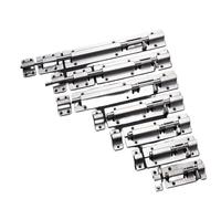 Door Lock Bolt 10Pc 3/4/5 Inch Long Silver Stainless Steel Door Latch Sliding Lock Barrel Bolt Latch Hasp Stapler Gate Safety Lock(6 inch)