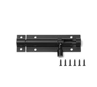 Door Lock Bolt 10Pcs Black Silver Barrel Bolt Aluminum Alloy Door Latch Hardware for Home Hardware Gate Safety Door Bolt Latch Lock(Black,5inch)