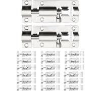 Door Lock Bolt 20 Pack Barrel Bolt Latch Stainless Steel Slide Lock 3 Inch Heavy Duty Outdoor Indoor Door Security with Screws