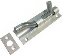 Door Lock Bolts -75mm X 25mm Necked Barrel Bolt, Satin Anodised Aluminium - Security Latch For Garden Gates & Shed Doors