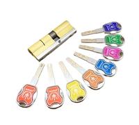Door Lock Brass Cylinder Double Open Sided Blade Break Anti Pry Stainless Steel Bar Snake Groove Color 8 Keys(70mm)