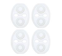 Door Lock Cover -Silent Vehicle Pad | Silicone Car Door Lock Protector, Sound Damping and Vibration Reduction Locks Buckle Sleeve, 4-Pack Black Blue, for Automobile Exterior Accessories, Stable Pro