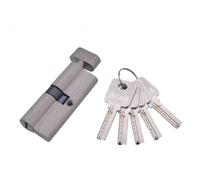 Door Lock Cylinder Cores with 5 Keys Height 29MM One Side Opened Double Sides Opened Interior Door Zinc Alloy Lock Cylinde 1Pcs(Single open)
