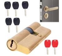 Door Lock Cylinder,Heavy Duty Anti-Theft with 7 Keys - Storefront Lock Replacement Cylinder,for Home Living Room Bedroom Patio Office Storefront Commercial