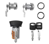 Door Lock Cylinders & Ignition Switch with Keys | Replacement for 1997-2007 Ford F250/350, Excursion & More, Lincoln Blackwood, Navigator | Replace#: LC6177 + DL5885 X2 + 597638(No chip)