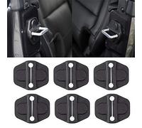 Door Lock Decoration Cover for 2018 2019 2020 2021 2022 2023 Jeep Wrangler JL JLU 4XE Unlimited Sahara Sports Rubicon Gladiator JT Door Lock Cover Parts Accessories Black (4Door) (Pack of 6)