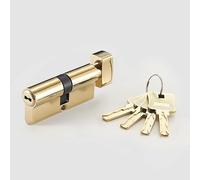 Door Lock,Door Barrel Locks with Keys Door Lock Cylinder Thumb-Turn Cylinder Door Lock BarrelBrass Made(Black-Key)