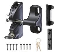 Door Lock, Double-Sided Door Lock, Gate Latch with Key & Screws, Easy to Install Fence Latch for Metal Wood Vinyl Fence