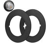 Door Lock Fixing Plate - 3.5 in Stainless Steel Plate, Matte Black Reinforcement Cover, Handle Backplate with Installation Kit | Door Lock Repair for Deadbolt Knob Reinforcement Maintinance