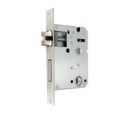 Door Lock Gearbox Mortise Lock Body, Suitable for Fingerprint, Stainless Steel Panel, Anti-Theft Bolt, Mute, Lift Handle to(Panel 22x125)