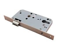 Door Lock Gearbox Stainless Steel Silent Single Slanted Tongue Fire Exit Door Handle Lock Body(60mm)