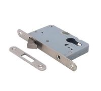 Door Lock Gearbox Stainless Steel Single Hook Lock Body, Oval Panel,Margin 50mm, Invisible Sliding Door lockSliding Accessories