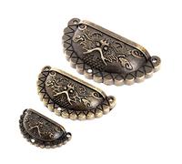 Door Lock Handle 4Pcs Antique Dragon Head Furniture Handles Vintage Cabinet Knobs and Pulls Dragon Shell Dresser Drawer Door Cupboard Pull Handle (Color : 90x43mm)