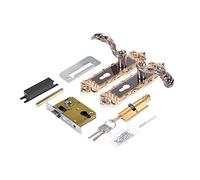 Door Lock Handle , European Style Retro Aluminum Alloy Vintage Door Lock Interior Anti Theft Room Door Lock Home Handle Furniture Hardware Security with KeysDoor and window hardware and locks