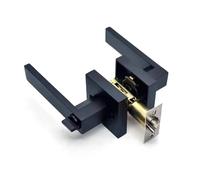 Door Lock Handle Lock Advanced Zinc Alloy Square Channel Privacy Mask Indoor Bedroom Bathroom Three-bar Ball Lock(Style 2)