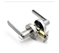 Door Lock Handle Lock Advanced Zinc Alloy Square Channel Privacy Mask Indoor Bedroom Bathroom Three-bar Ball Lock(Style 4)