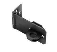 Door Lock Hasp Latch, Thicked SUS304 Stainless Steel Security Packlock Clasp Hasp Lock Latch for for Interior Door Front Door Toilet Door Barn Door Fence Door Garage Door Pet Room (Black, 3 Inch)