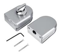 Door Lock Indicator, Stainless Steel 10~12mm Glass Door Bolt Latch Rotary Knob Vacant Occupied Deadbolt for Home Bathroom Public Restroom Toilet