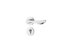 Door Lock Indoor Bedroom Silent Room Bathroom Solid Wood Handle Magnetic Suction Household(B Yabai Magnetic 35-50mm with Key)