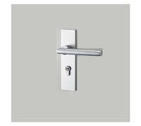 Door Lock Indoor Bedroom Silent Room Bathroom Solid Wood Handle Magnetic Suction Household(E Yabai Silent 35-50mm Without Key)