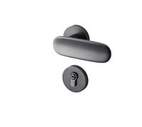 Door Lock Indoor Matte Gold Brushed Light Luxury Split Set Bedroom Magnetic Silent Door Handle Room Door Lock(Matte Gray Magnetic 35-50mm)
