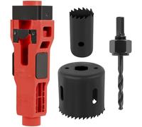 Door Lock Installation Kit Hole Saw Kit Set for Standard Doors Panels 1-3/4" or 1-3/8" Thick for Clean and Accurate Professional Installation Adjustable Wooden Door Lock Fitting Tool Set