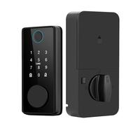 Door Lock Intelligent Electronic Lock Remote Door Opening Tuya APP Door Lock Aluminum Alloy Bluetooth Smart Card Digital Password Lock Keyless Entry Into The Office(Black)