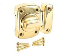 Door Lock Latches for Internal Door Polished Brass Rotate Bolt Gate Latch Door Lock for Bathroom Door Gate Latch Toilet Door Latch Pack with Matching Screws (Pack of 1)