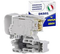 Door Lock of the Washing Machine DKS01 16(6) A 250V with the Original Code C00264161 C00299278 C00305602 for Ariston for Indesit - MADE IN ITALY - Warranty 10 Years - MONTERAL