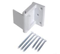 Door Lock Reinforcer for Interior Doors, Privacy Latch with High Resistance Zinc Alloy Construction, Secure Swing-in Door Closure, Non-Obstructive Use,(White)