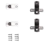 Door Lock Slide Gate Latch 2Pcs Right Angle Door Latch Hasp Bending Buckle Bolt Sliding Lock Barrel for Doors and Window