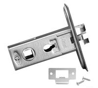 Door Lock with Tubular Latch and Internal Bolt for Bathroom Privacy Passage Latch Compatible with Unsprung Door Furniture Smooth Operation (50MM)