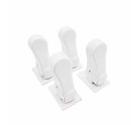 Door Lock Without Drilling(4 Pack), Door Handle Lock, Door Lever Locks for Children Pets Dogs Cats Safety Window Cupboard (White)