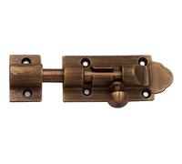 Door Locks, Slide Bolt Gate Latch Lock with Padlock Hole Heavy Duty Wood Doors Window(Bronze,9.5cm)