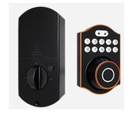 Door Locks Smart Fingerprint Door Lock, Keyless Entry Deadbolt with Electronic Keypad, Bluetooth App Control smart(Antique red)