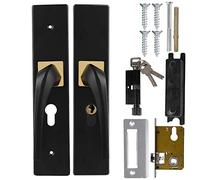 Door Locks with Deadbolt, Simple Proof Security Door Handle Lock with Key Aluminum Inside Silent Lockable Knobs Entrance Kids Adult Safety for Home Bedroom Hotel Office Apartment Yard Garden Doors