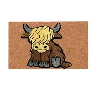 Door Mat - 15.75 X 23.62 Inch Highland Cow Pattern Front Door Mat | Farm Indoor & Outdoor Decoration - Entrance Mats For Cas
