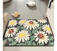 Door Mat 40x60 cm Insect Red Yellow Doormat Non Slip Low Profile Floor Mat for Kitchen Patio Pets Entrance Rug Dirt Trapping Floor Doormats Inside Washable Door Mats