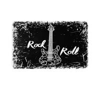 Door Mat 50 X 80 cm,Electric Guitar Rock Roll Retro Front Door Mats Indoor Washable,Kitchen Dirt Trapper Doormat Non-slip,Absorbent Inside Entrance Rug Floor Mat for Entryway Pets Dogs