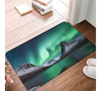 Door Mat 60 X 40 CM Non-Slip Dirt Trapper Welcome Mats Machine Washable DoorMat Aurora Borealis Front Door Mats Indoor Outdoor Entrance Mat Floor Mat for Garage Patio Porch Farmhouse