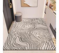 Door Mat 60x90 Beige Black Alternating Pattern Doormat Non Slip Low Profile Floor Mat for Kitchen Patio Pets Entrance Rug Dirt Trapping Floor Doormats Inside Washable Door Mats