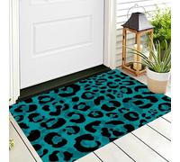 Door Mat 70X100Cm,3D Black Green Simple Leopard Print Doormats Entrance,Welcome Outdoor Indoor,Personality Art For Front & Back Door,Absorbent Quick Dry Bathroom Kitchen Doormats