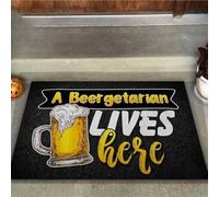 Door Mat A Beergetarian Lives Here - Beer Doormat