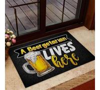 Door Mat A Beergetarian Lives Here Beer Doormat