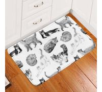 Door Mat A Cat's Thing White Printed Doormat