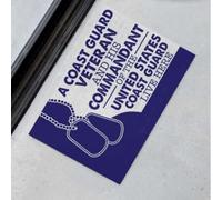 Door Mat A Coast Guard Veteran And His Commandant Of The United States Coast Guard Live There Doormat