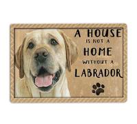 Door Mat A House Is Not A Home Without Labrador Gift For Dog Puppy Lover Welcome Non-Slip Mats Funny Doormat Bathroom Kitchen Front Porch Rugs Entrance 16 * 24in/40 * 60cm